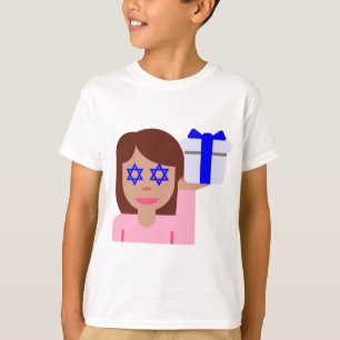 Camiseta sacudir de cabelo chanukkah emoji