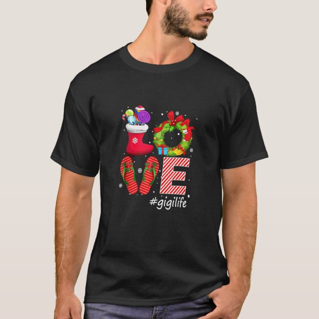 Camiseta Sacudir Gigilife Voam Meias Doces Neve Natal (Frente)
