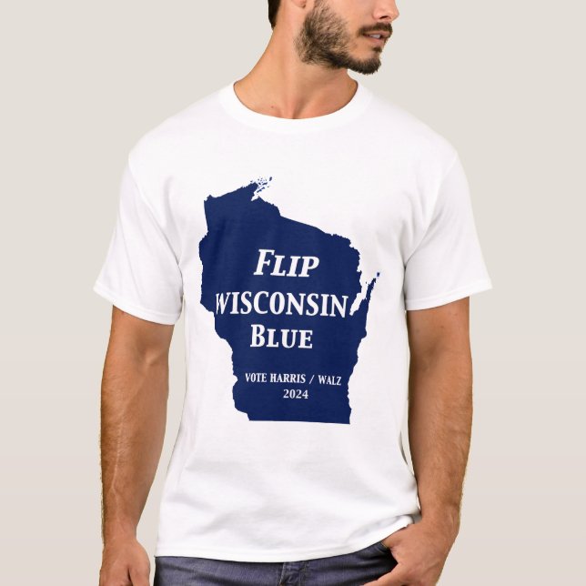 Camiseta Sacudir Wisconsin Blue em 2024 (Frente)