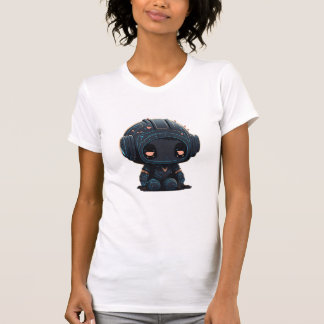 Camiseta ''Sad Blue Minimalist Robot Character''