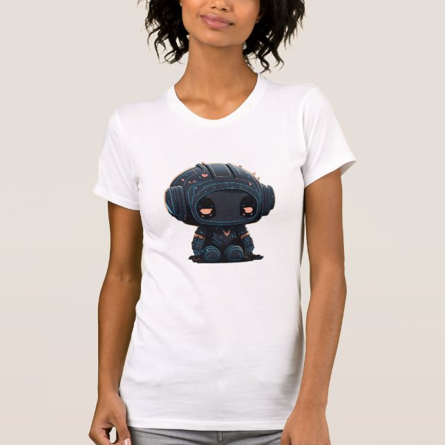 Camiseta ''Sad Blue Minimalist Robot Character'' (Frente)