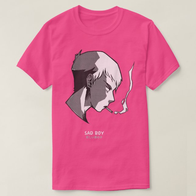 Camiseta Sad Boy Japonês Gótico Vaporwave Senp (Frente do Design)