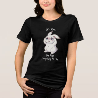 Camiseta Sad Bunny “It’s Fine” – Cute Funny Crying Rabbit M
