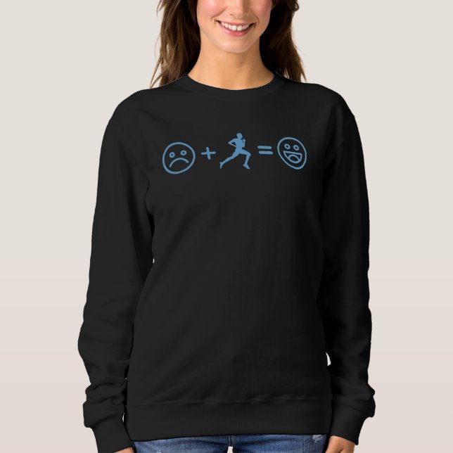 Camiseta Sad Face Plus Running Equals Happy Guys Cross Coun (Frente)