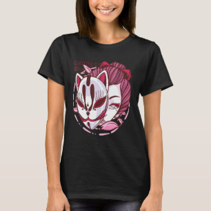 Camiseta Sad Geisha Mask Bonita Design de Diversão