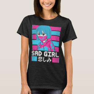 Camiseta Sad Girl Japonesa Anti Social Soft Grunge Vaporwav