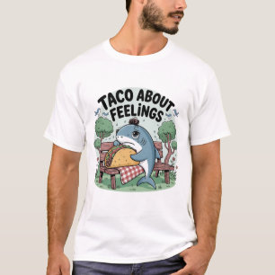 Camiseta Sad Shark Comendo Taco Funny Park Cartoon