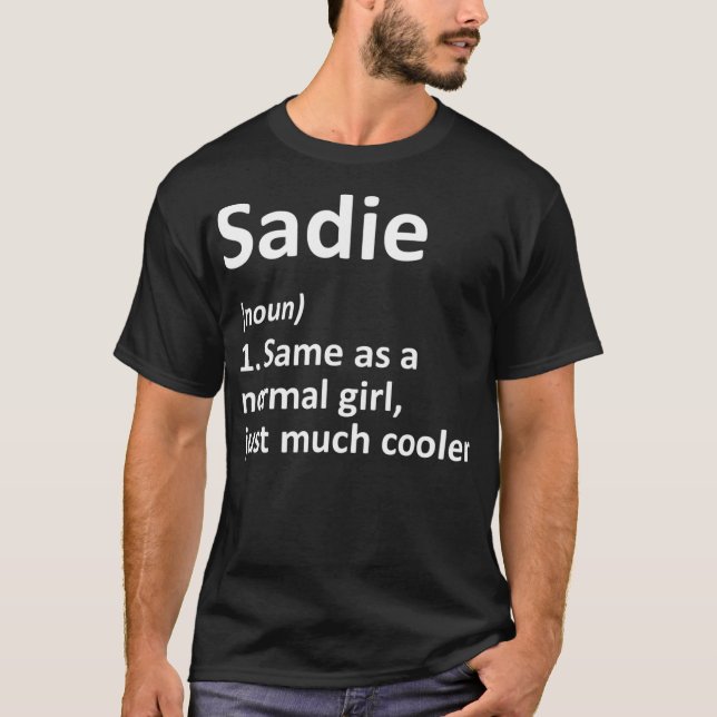 Camiseta SADIE Definition Personalized Name Funny Gift (Frente)