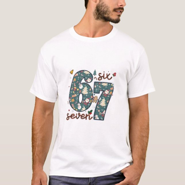 Camiseta Safado Bonito Seis Sete 67 Brainrot Natal (Frente)