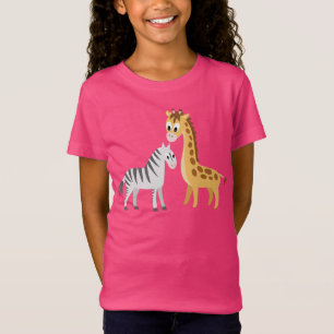 Camiseta Safari bonito do africano do girafa e da zebra dos