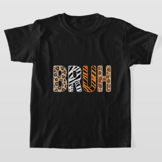 Camiseta Safari Bruh Meme | Animal Print Wildlife Design