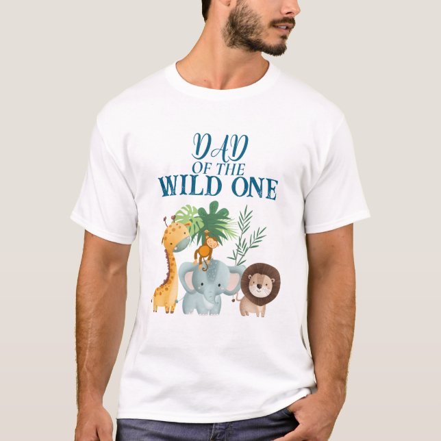 Camiseta Safari Dad of the Wild One Shirt  (Frente)