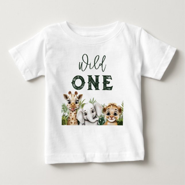 Camiseta Safári de Animais Selvagens (Frente)