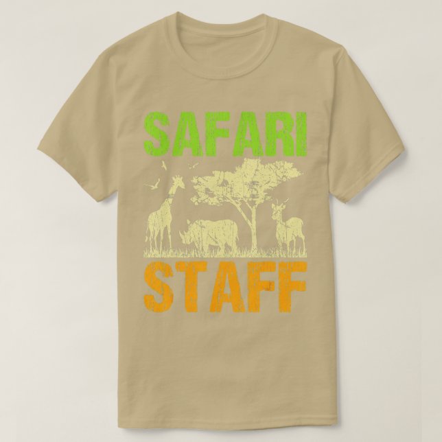 Camiseta Safari Funcionarios Africano Animais Safari Zoo Sa (Frente do Design)