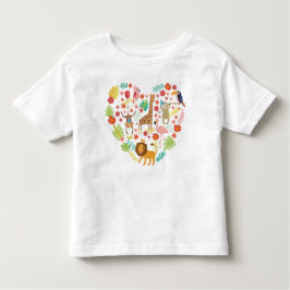 Camiseta Safari Jungle, Cute Safari Heart,