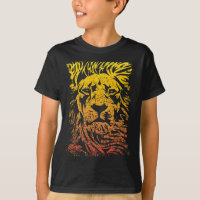 Safari Lion | Desenho Colorido do Leão | Lion T-Sh