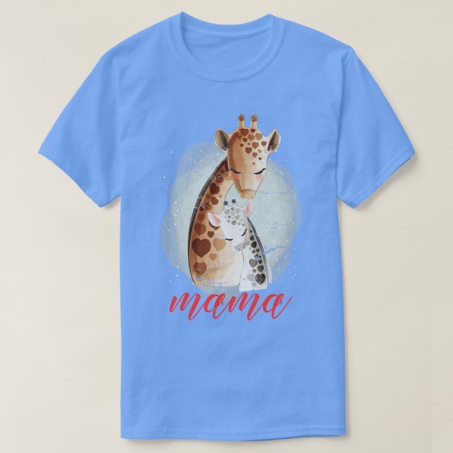 Camiseta Safari Mama Giraffe (Frente do Design)