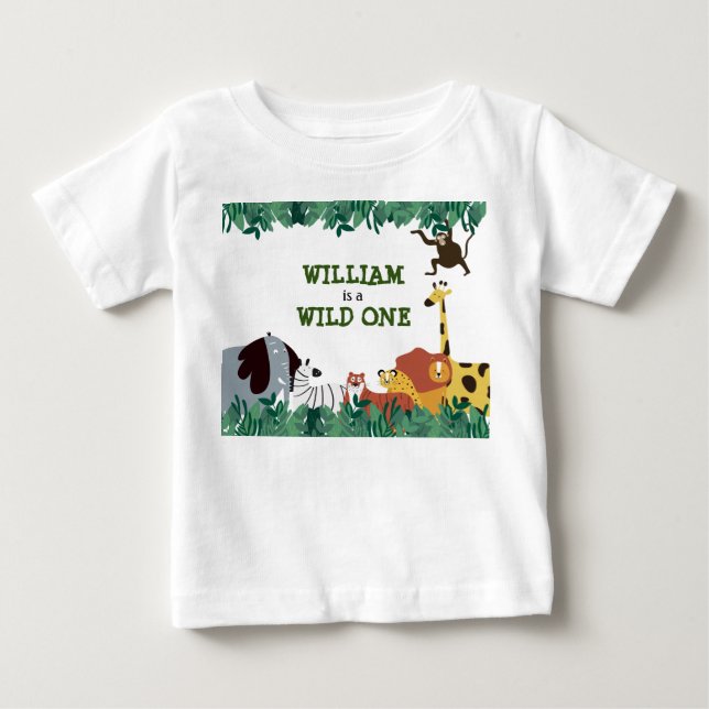 Camiseta Safari Personalizado do Selvagem da Selva (Frente)