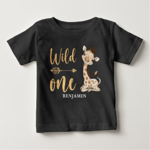 Camiseta Safari Selvagem Um Bebê primeiro aniversario Bebê 