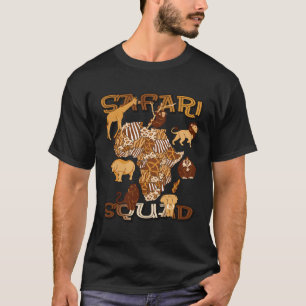 Camiseta Safari Squad Africa Serengeti Mapa Grande Cinco Na