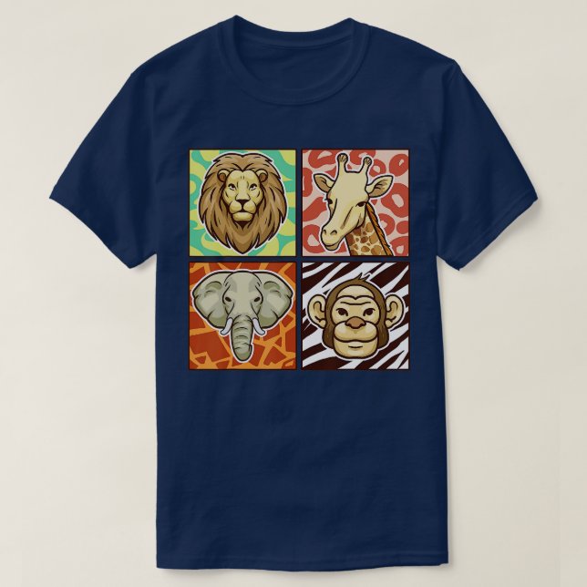 Camiseta Safari Squad African Animal Funny Zoo Willife Ad (Frente do Design)