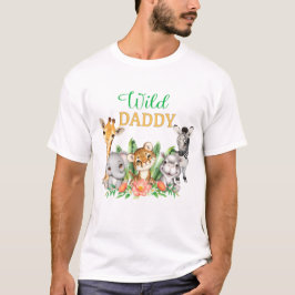 Camiseta Safari Wild One Watercolor Birthday