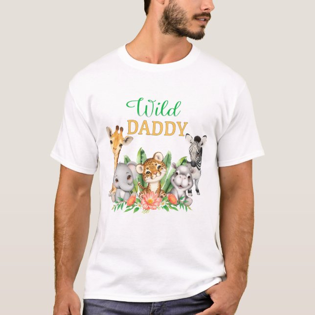 Camiseta Safari Wild One Watercolor Birthday (Frente)