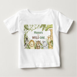 Camiseta Safari Wild One Watercolor Birthday