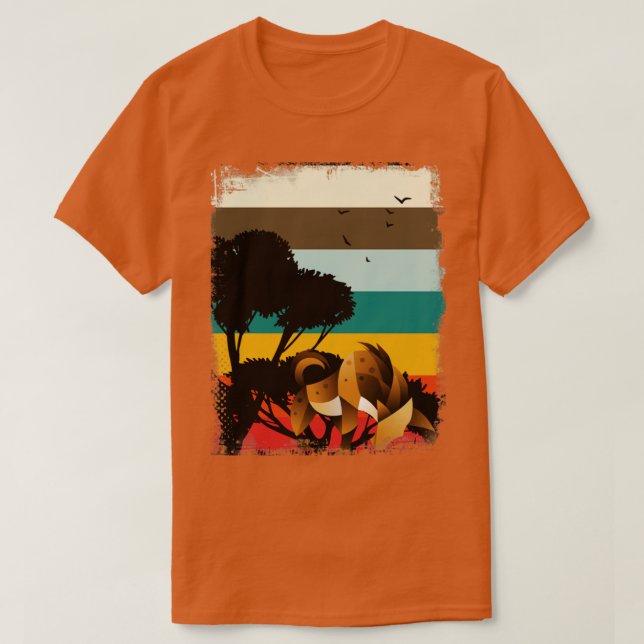 Camiseta Safari Wildlife Africa Zoo Hyena (Frente do Design)