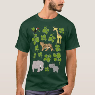 Camiseta Safari Willife Watch tucano girafa leopardo