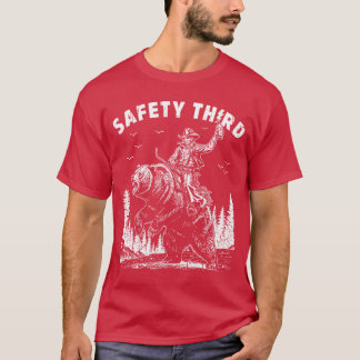 Camiseta Safetyhird Funny Guys Grizzly Bear Cowboy Western 