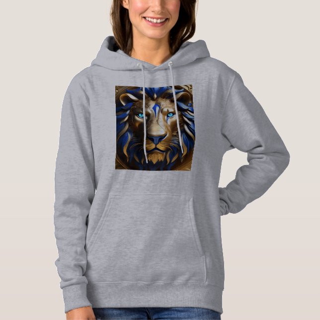 Camiseta Safira Azul E Leão Dourado, (Frente)