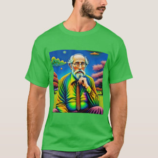 Camiseta Sage Surreal, Contemplação Idosa