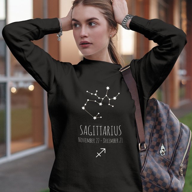 Camiseta Saggitarius | Constelação Zodiac Personalizada (Criador carregado)
