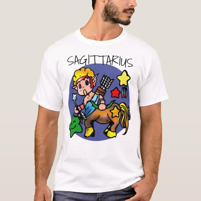 Camiseta Sagitário Arqueiro Centauro Cartoon (Frente)