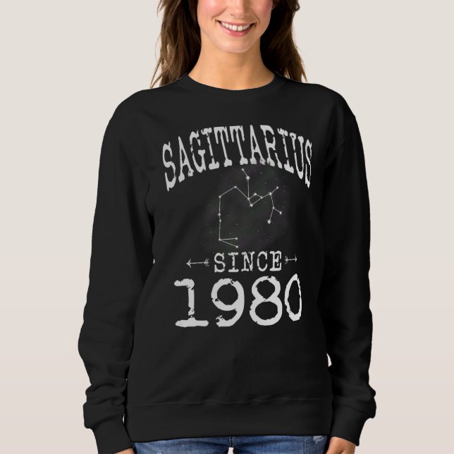 Camiseta Sagitário Desde 1980 Constelação Sagittarius B (Frente)