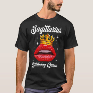 Camiseta Sagitário Minha Rainha de Aniversário Rapariga de
