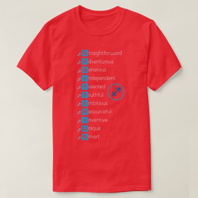 Camiseta Sagitário Sinal Zodiac (Frente do Design)
