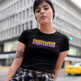 Camiseta Sagitário Sinal Zodiac | Cor de energia púrpura