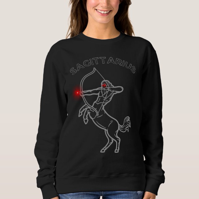 Camiseta Sagittarius Dark Astrology | Minimal Occult Zodiac (Frente)