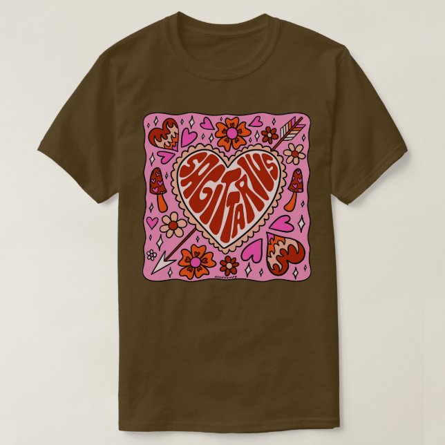 Camiseta Sagittarius Heart (Frente do Design)