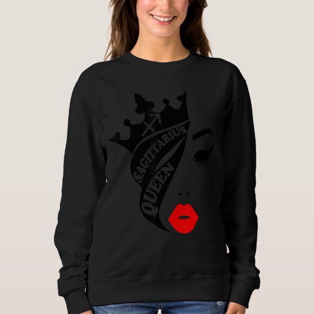 Camiseta Sagittarius Queen Birthday Red Lábios Sagittarius  (Frente)