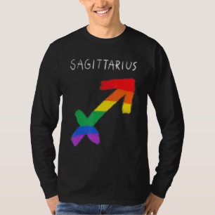 Camiseta Sagittarius Sinal Zodiac Gay Lgbt Pride Rai Lésbic