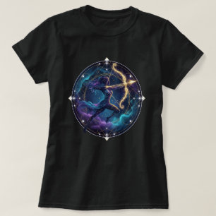 Camiseta Sagittarius Zodiac Mulher - Arqueiro Colorido Silh