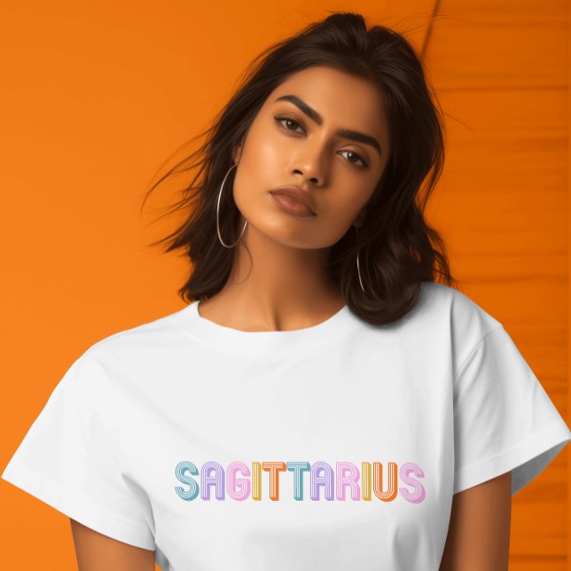Camiseta Sagittarius zodiac - tendência de tipografia (Criador carregado)