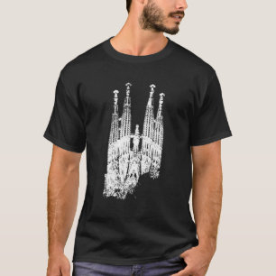 Camiseta Sagrada Família Skyline Espanha Fan I Love Barcelo