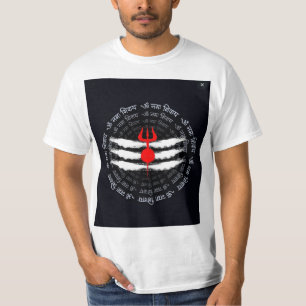 Camiseta Sagrada Shiva Trishul & Om Namah Shivaya Circle T-