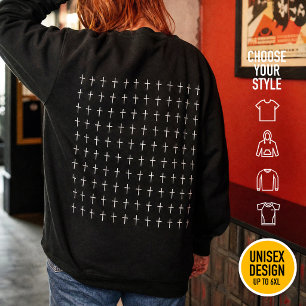 Camiseta Sagrado Coração Cruzes Brancas Simétricas João 14: