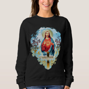 Camiseta Sagrado Coração de Jesus Cristo Vintage Cross Cath