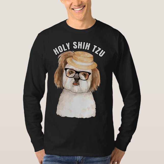 Camiseta Sagrado Shih Tzu Dog Retrato De Um Shih Tzu Small  (Frente)